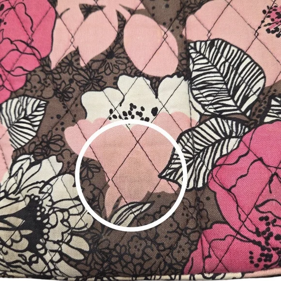 Vera Bradley Pink and Brown Quilted Tote Bag - Picture 10 of 10